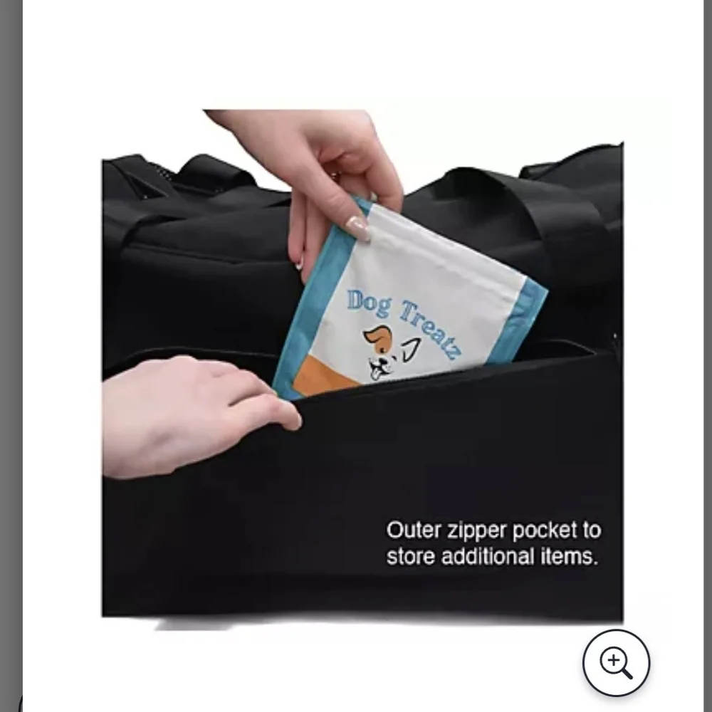 Dog Carrier Bag - Black and Gray